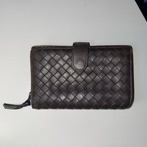 Bottega Veneta Nappa Intrecciato Continental Snap Wallet